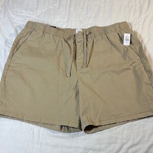 Gap Men's 7" Easy Short XL‎ - Khaki Elastic Waist Stretch Pull-On Shorts NWT